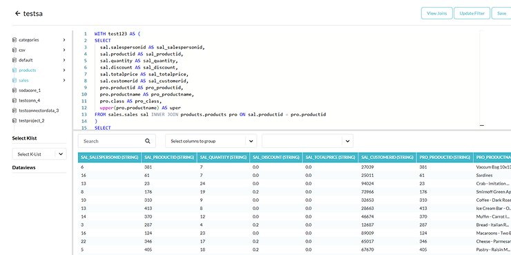 data view in datazenx
